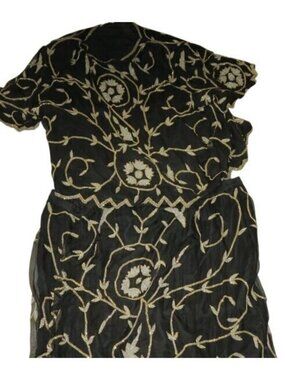 Carina By Barry Lee 4X Hand Bead 100% Seda Silk Skirt & Top set cocktail party